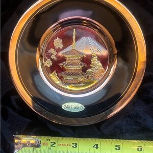 Chokin Art 24kt gold-edged decorative plate